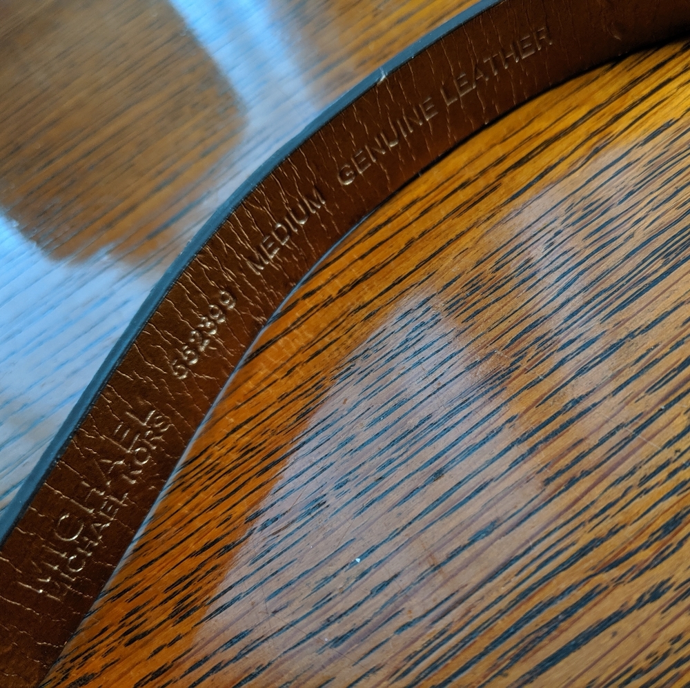 Michael Kors Belts Leather Chocolate Gold Medium - Picture 2 of 7